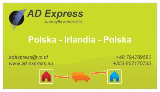 Przesyłki Kurierskie, Paczki Polska Irlandia Polska - AD Express