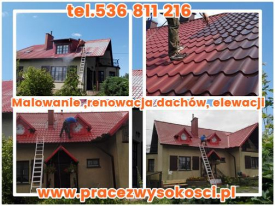 Malowanie ,renowacja dachów, elewacji. Czyszczenie kostki brukowej. Śląsk Małopolska Świętokrzyskie